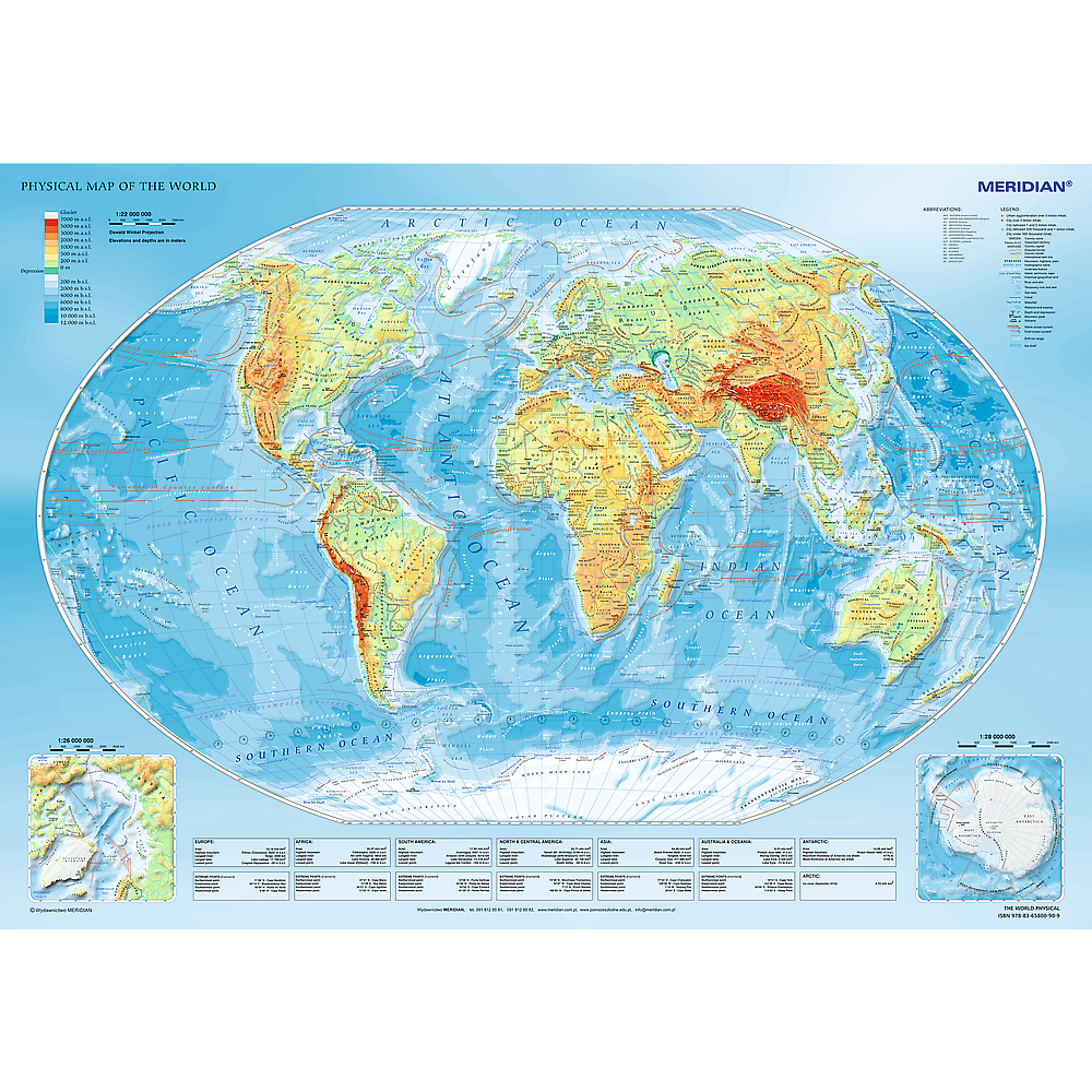 1000 Piece Jigsaw Puzzles, Physical Map of The World, Puzzle of the Earth with Countries, Adult Puzzles, Trefl 10463 - Bridge Toys - Premium Jigsaw Puzzles - Little Red General Store