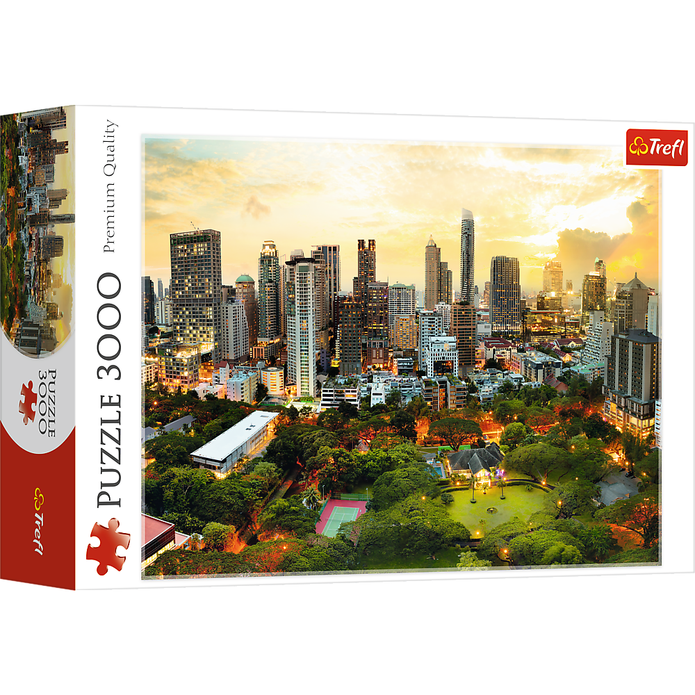 3000 Piece Jigsaw Puzzles, Sunset in Bangkok, Thailand, Cityscape puzzle, Adult Puzzle, Trefl 33060 - Bridge Toys - Premium Jigsaw Puzzles - Little Red General Store