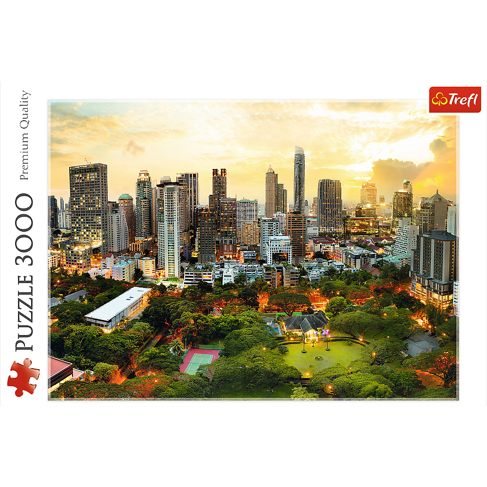 3000 Piece Jigsaw Puzzles, Sunset in Bangkok, Thailand, Cityscape puzzle, Adult Puzzle, Trefl 33060 - Bridge Toys - Premium Jigsaw Puzzles - Little Red General Store