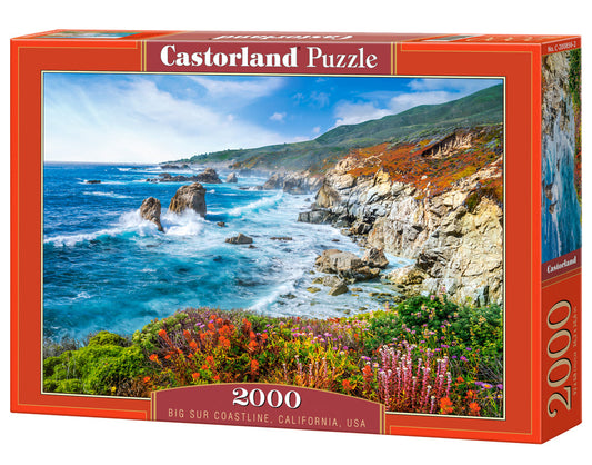 2000 Piece Jigsaw Puzzle, Big Sur Coastline, California, USA, Coastal landscape, Breathtaking view puzzle, Adult Puzzle, Castorland C - 200856 - 2 - Bridge Toys - Premium Jigsaw Puzzles - Little Red General Store
