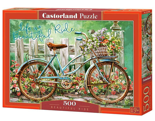 500 Piece Jigsaw Puzzle, Beautiful Ride, Bicycle, Art Puzzle, Adult Puzzles, Castorland B - 52998 - Bridge Toys - Premium Jigsaw Puzzles - Little Red General Store
