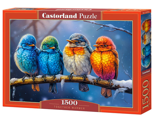 1500 Piece Jigsaw Puzzle, Together Warmer, Animal Puzzle, Colorful Birds, Adult Puzzle, Castorland C - 152193 - 2 - Bridge Toys - Premium Jigsaw Puzzles - Little Red General Store