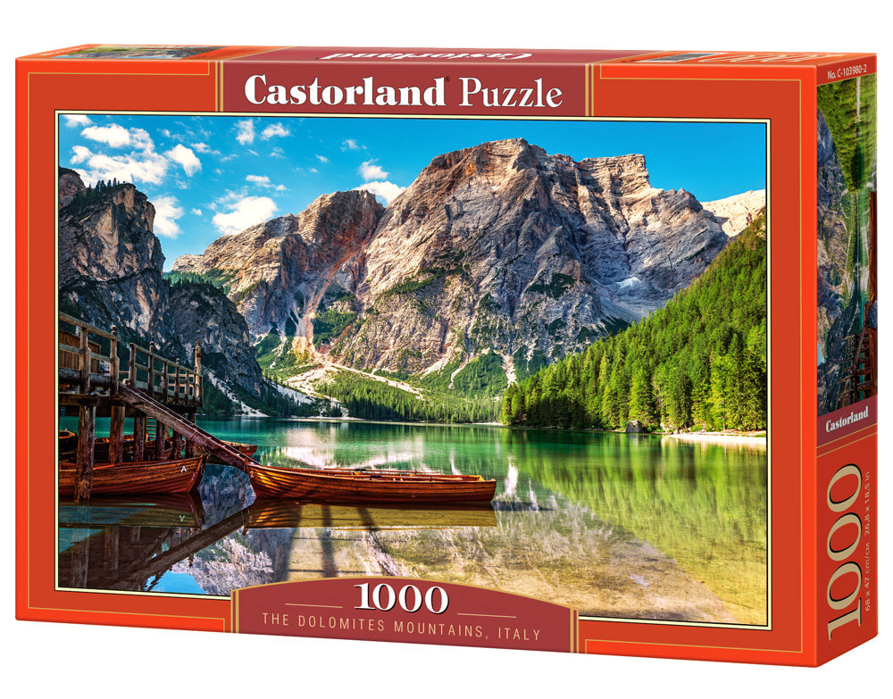 1000 Piece Jigsaw Puzzle, The Dolomites Mountains, Italy, Idyllic view, Landscape puzzle, Adult Puzzle, Castorland C - 103980 - 2 - Bridge Toys - Premium Jigsaw Puzzles - Little Red General Store