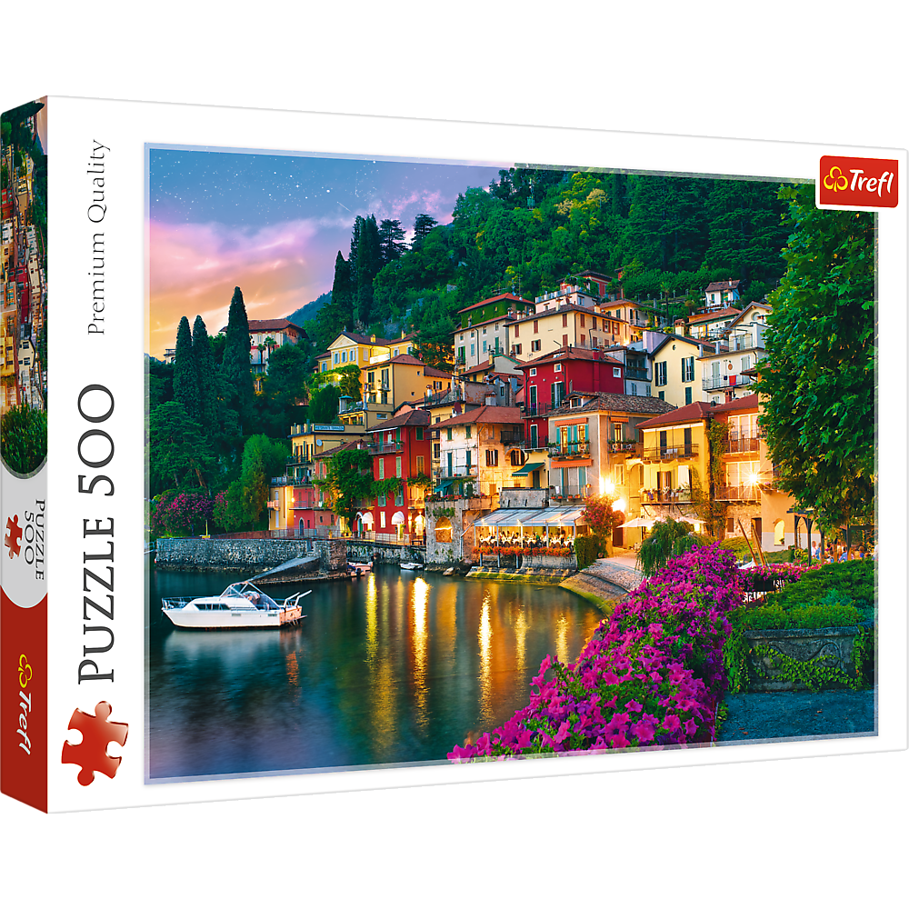 500 Piece Jigsaw Puzzles, Lake Como, Puzzle of Italy, Romantic Village Puzzle, Oceanside Puzzle, Adult Puzzles, Trefl 37290 - Bridge Toys - Premium Jigsaw Puzzles - Little Red General Store