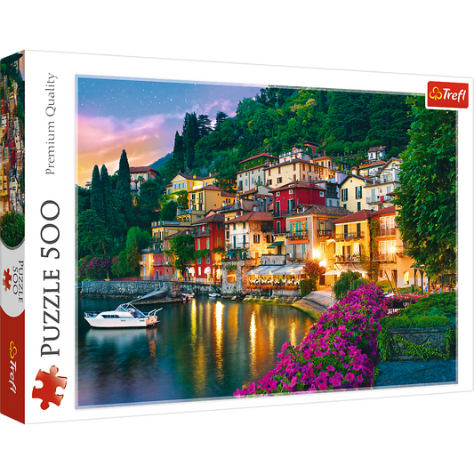 500 Piece Jigsaw Puzzles, Lake Como, Puzzle of Italy, Romantic Village Puzzle, Oceanside Puzzle, Adult Puzzles, Trefl 37290 - Bridge Toys - Premium Jigsaw Puzzles - Little Red General Store