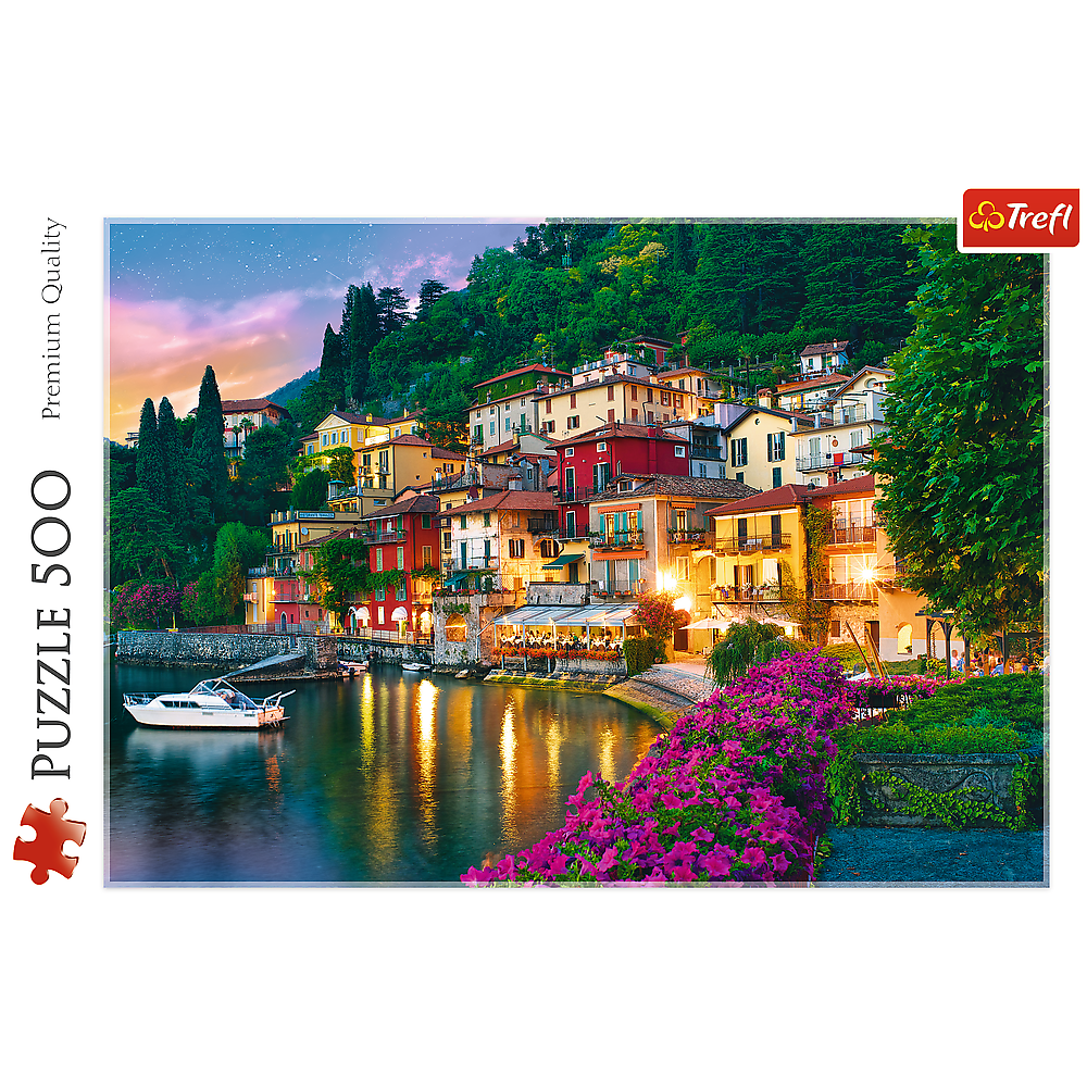 500 Piece Jigsaw Puzzles, Lake Como, Puzzle of Italy, Romantic Village Puzzle, Oceanside Puzzle, Adult Puzzles, Trefl 37290 - Bridge Toys - Premium Jigsaw Puzzles - Little Red General Store