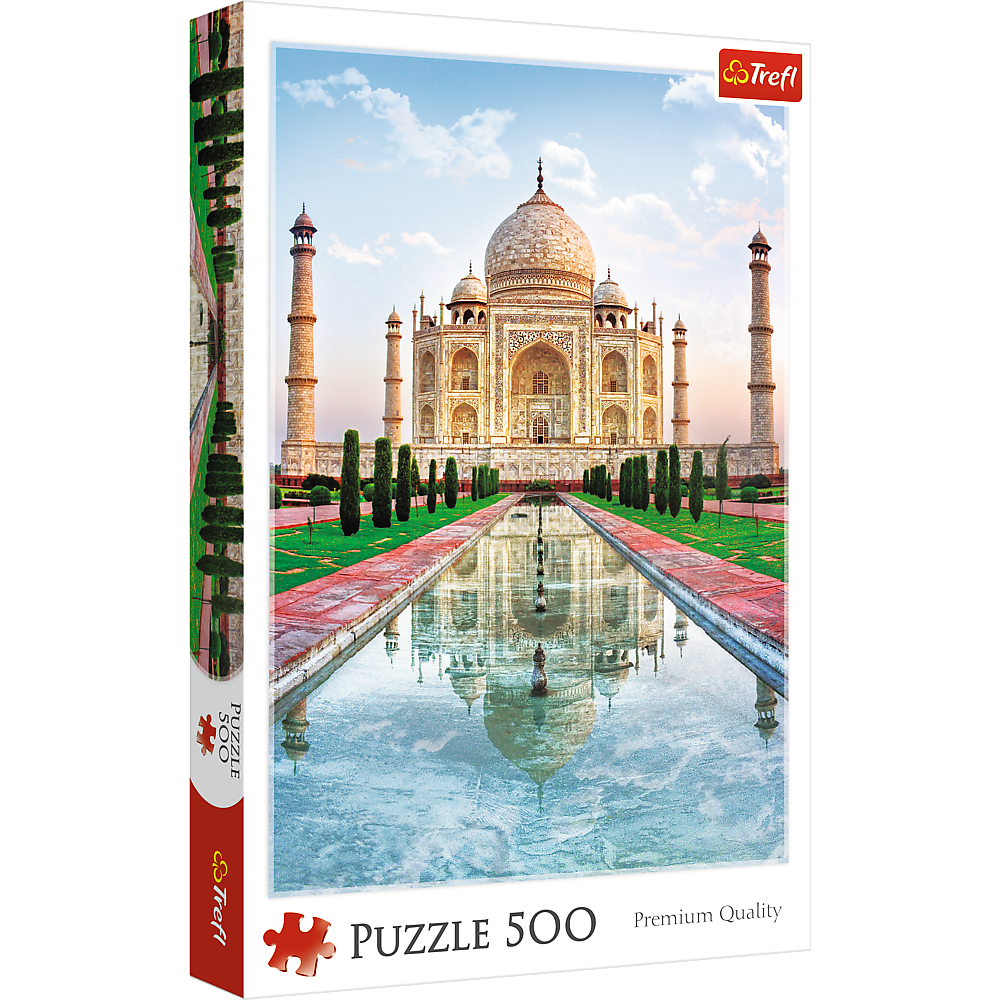 500 Piece Jigsaw Puzzle, Taj Mahal, Agra India Puzzles, Mausoleum Puzzles, Adult Puzzles, Trefl 37164 - Bridge Toys - Premium Jigsaw Puzzles - Little Red General Store