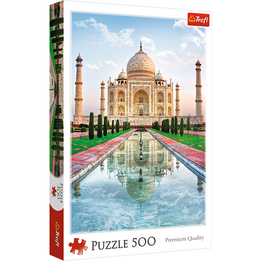500 Piece Jigsaw Puzzle, Taj Mahal, Agra India Puzzles, Mausoleum Puzzles, Adult Puzzles, Trefl 37164 - Bridge Toys - Premium Jigsaw Puzzles - Little Red General Store