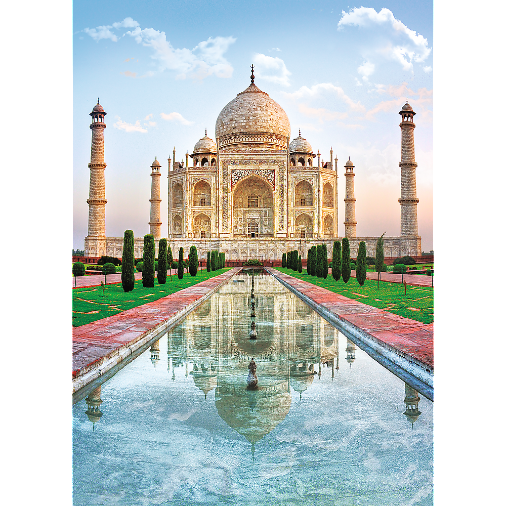 500 Piece Jigsaw Puzzle, Taj Mahal, Agra India Puzzles, Mausoleum Puzzles, Adult Puzzles, Trefl 37164 - Bridge Toys - Premium Jigsaw Puzzles - Little Red General Store