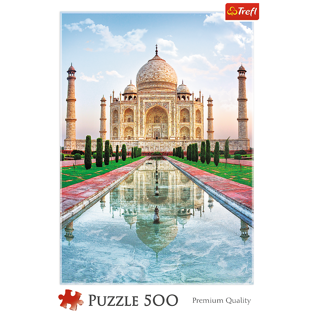 500 Piece Jigsaw Puzzle, Taj Mahal, Agra India Puzzles, Mausoleum Puzzles, Adult Puzzles, Trefl 37164 - Bridge Toys - Premium Jigsaw Puzzles - Little Red General Store