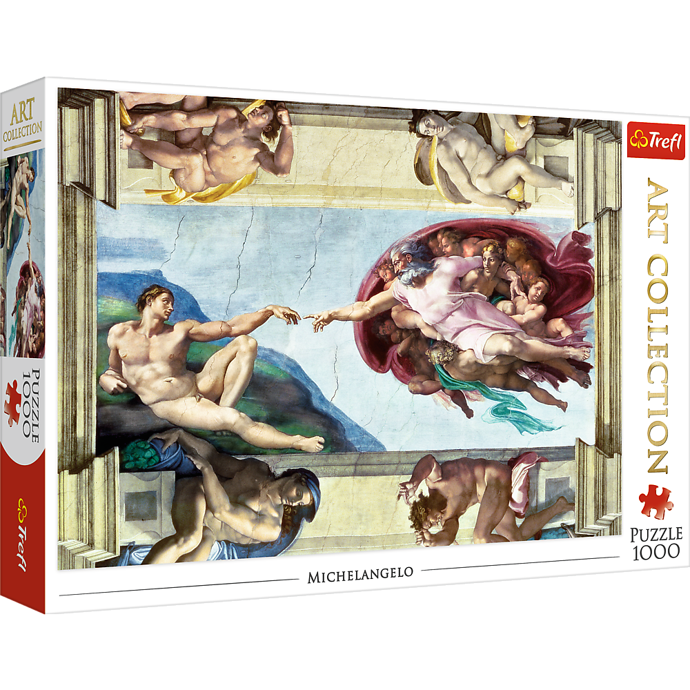 1000 Piece Jigsaw Puzzles Art Collection, The Creation of Adam by Michelangelo, Sistine Chapel, Art Puzzles, Adult Puzzles, Trefl 10590 - Bridge Toys - Premium Jigsaw Puzzles - Little Red General Store