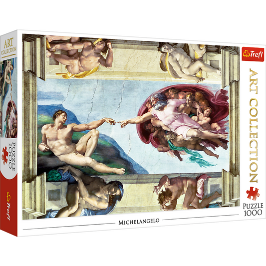 1000 Piece Jigsaw Puzzles Art Collection, The Creation of Adam by Michelangelo, Sistine Chapel, Art Puzzles, Adult Puzzles, Trefl 10590 - Bridge Toys - Premium Jigsaw Puzzles - Little Red General Store