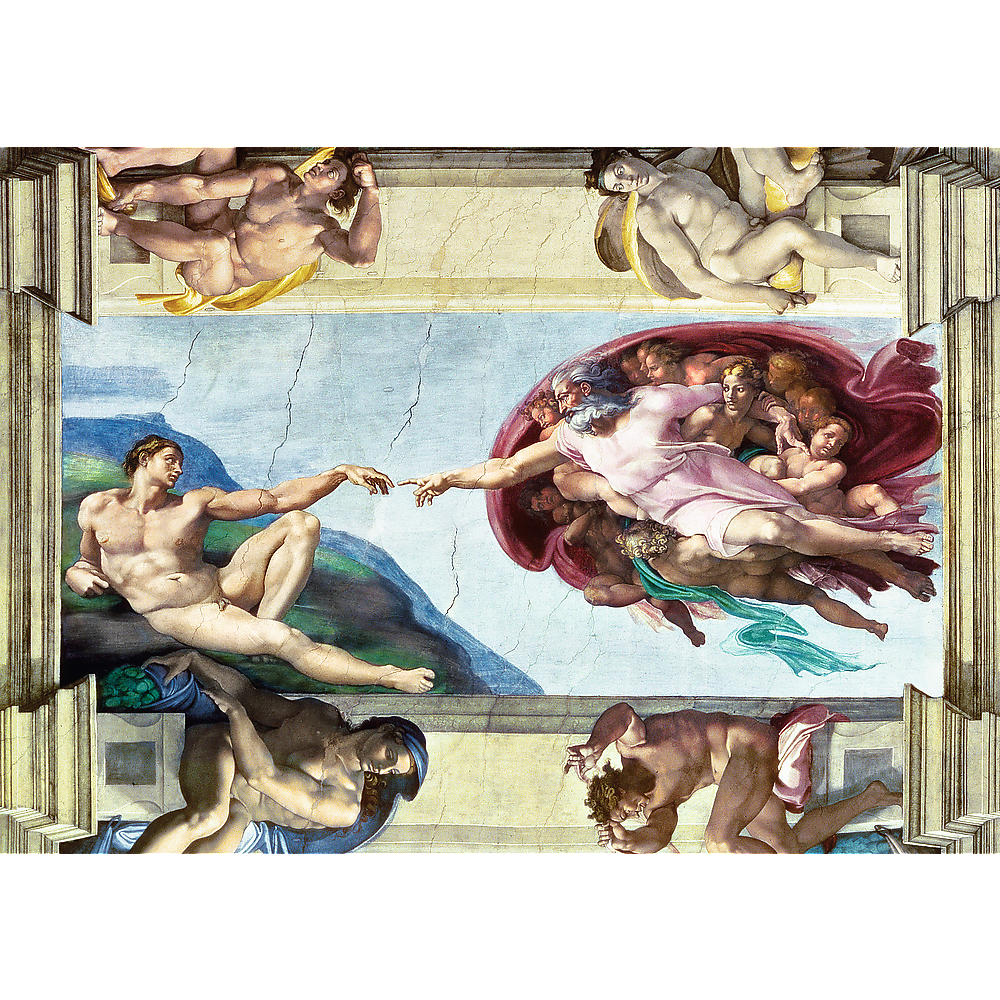 1000 Piece Jigsaw Puzzles Art Collection, The Creation of Adam by Michelangelo, Sistine Chapel, Art Puzzles, Adult Puzzles, Trefl 10590 - Bridge Toys - Premium Jigsaw Puzzles - Little Red General Store