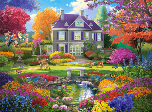 3000 Piece Jigsaw Puzzle, Garden of Dreams, Idyllic paradise, Colorful puzzles, Adult Puzzle, Castorland C - 300655 - 2 - Bridge Toys - Premium Jigsaw Puzzles - Little Red General Store