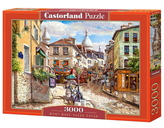 3000 Piece Jigsaw Puzzle, Montmartre Sacre Coeur, Puzzle of France, Paris, Adult Puzzles, Castorland C - 300518 - 2 - Bridge Toys - Premium Jigsaw Puzzles - Little Red General Store