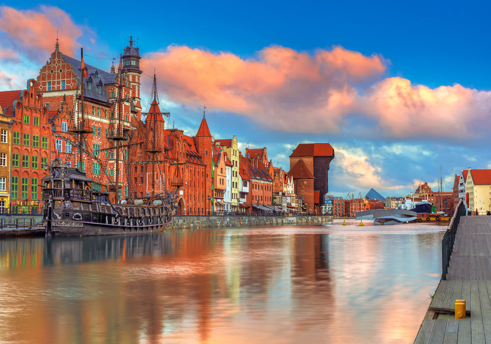 500 Piece Jigsaw Puzzle, Colors of Gdansk, Poland, Historical puzzle, Waterline, Adult Puzzle, Castorland B - 53933 - Bridge Toys - Premium Jigsaw Puzzles - Little Red General Store