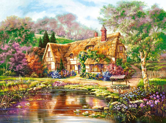 3000 Piece Jigsaw Puzzle, Twilight at Woodgreen Pond, Charming Nook, Pond, Countryside, Adult Puzzles, Castorland C - 300365 - 2 - Bridge Toys - Premium Jigsaw Puzzles - Little Red General Store