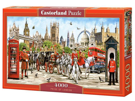 4000 Piece Jigsaw Puzzle, Pride of London, Great Britain, Iconic Monuments of London, Adult Puzzles, Castorland C - 400300 - 2 - Bridge Toys - Premium Jigsaw Puzzles - Little Red General Store