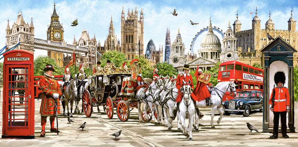 4000 Piece Jigsaw Puzzle, Pride of London, Great Britain, Iconic Monuments of London, Adult Puzzles, Castorland C - 400300 - 2 - Bridge Toys - Premium Jigsaw Puzzles - Little Red General Store