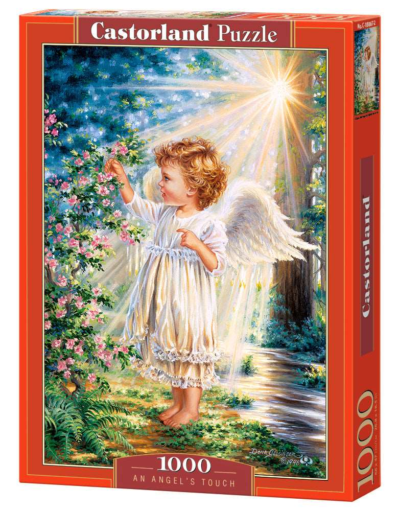 1000 Piece Jigsaw Puzzle, An Angel's Touch, Sweet Cherub, Dona Gelsinger, Adult Puzzle, Castorland C - 103867 - 2 - Bridge Toys - Premium Jigsaw Puzzles - Little Red General Store
