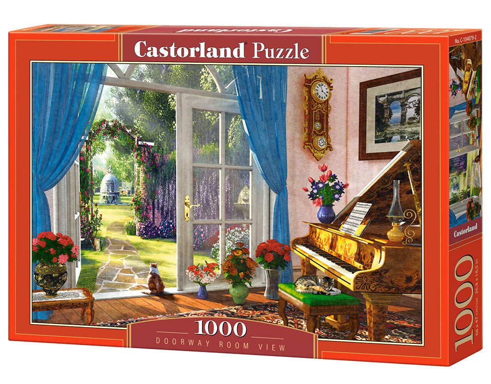 1000 Piece Jigsaw Puzzle, Doorway Room View, Classic interior, Adult Puzzle, Castorland C - 104079 - 3 - Bridge Toys - Premium Jigsaw Puzzles - Little Red General Store