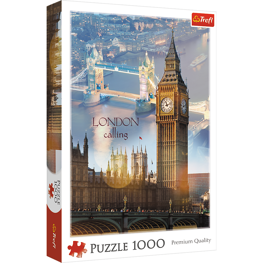 1000 Piece Jigsaw Puzzles, London at Dawn, Puzzle of England with Big Ben and Tower Bridge, Adult Puzzles, Trefl 10395 - Bridge Toys - Premium Jigsaw Puzzles - Little Red General Store