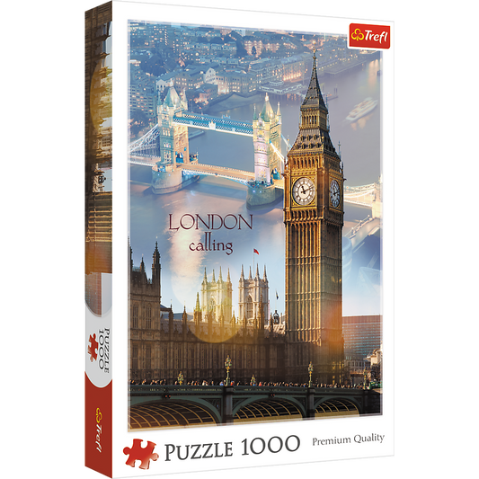 1000 Piece Jigsaw Puzzles, London at Dawn, Puzzle of England with Big Ben and Tower Bridge, Adult Puzzles, Trefl 10395 - Bridge Toys - Premium Jigsaw Puzzles - Little Red General Store