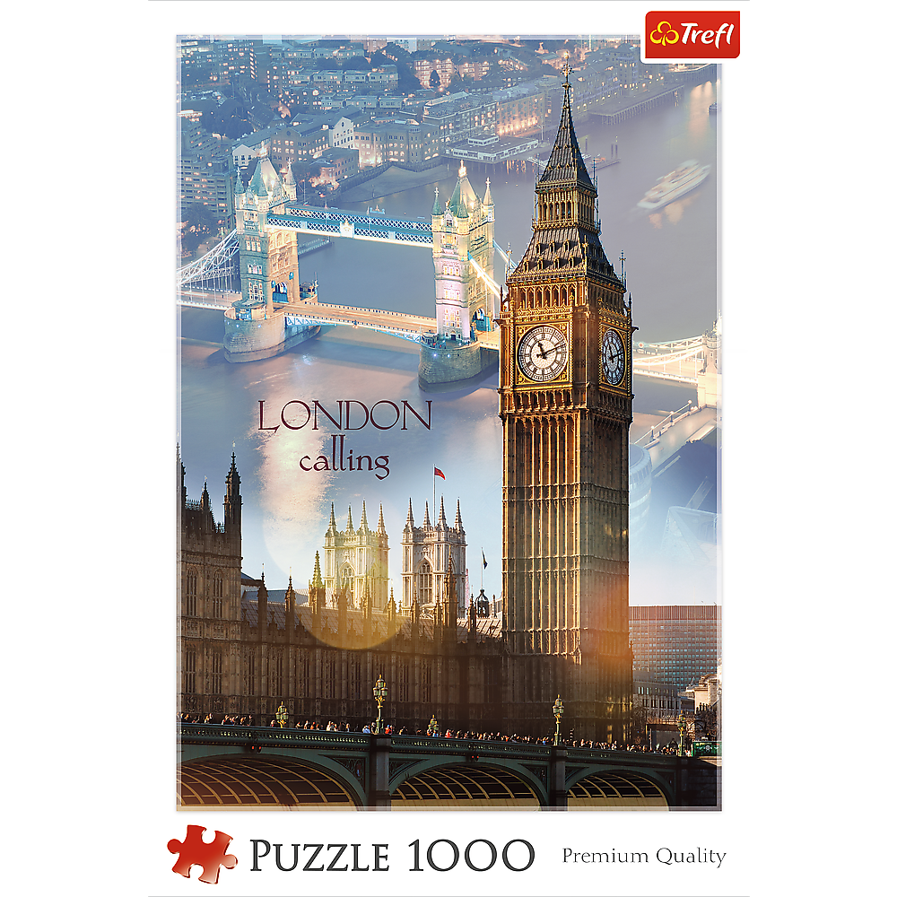 1000 Piece Jigsaw Puzzles, London at Dawn, Puzzle of England with Big Ben and Tower Bridge, Adult Puzzles, Trefl 10395 - Bridge Toys - Premium Jigsaw Puzzles - Little Red General Store