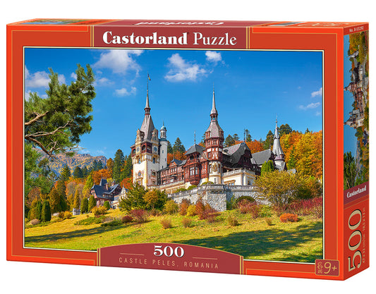 500 Piece Jigsaw Puzzle, Castle Peles, neo - Renaissance castle, Romania , Adult Puzzle, Castorland B - 53292 - Bridge Toys - Premium Jigsaw Puzzles - Little Red General Store