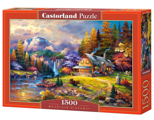1500 Piece Jigsaw Puzzle, Mountain Hideaway, Charming Nook, Pond, Countryside, Adult Puzzles, Castorland C - 151462 - 2 - Bridge Toys - Premium Jigsaw Puzzles - Little Red General Store