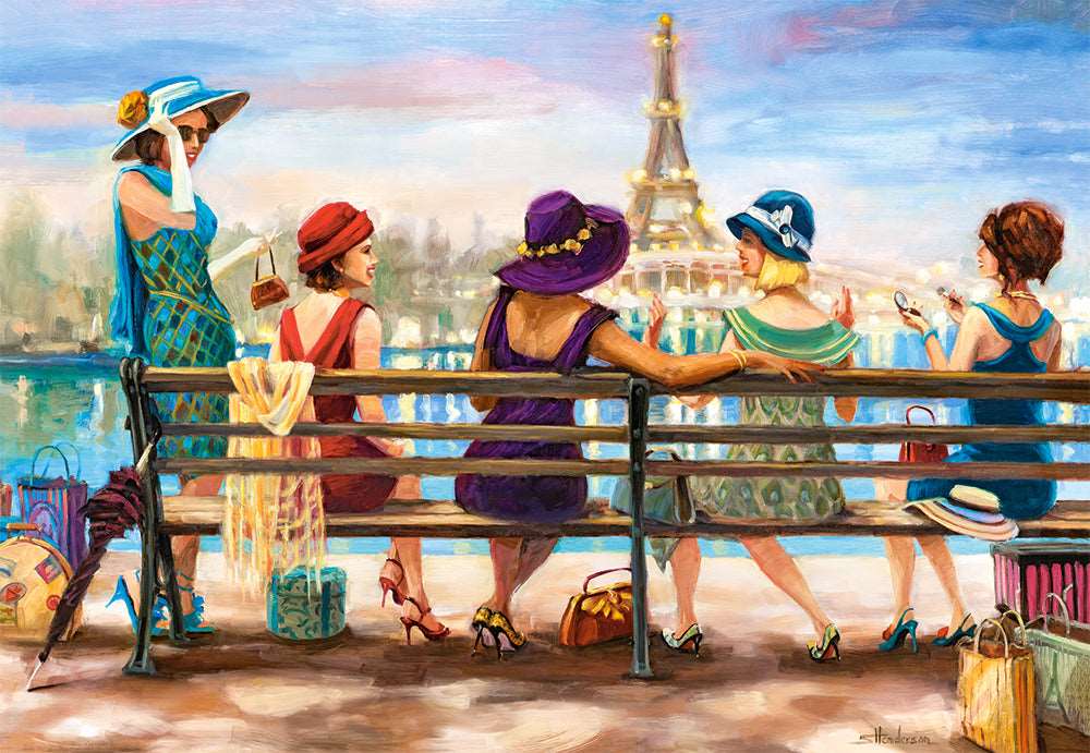 1000 Piece Jigsaw Puzzle, Girls Day Out, Ladies of Paris, Elegant ladies, Paris puzzle, Adult Puzzle, Castorland C - 104468 - 2 - Bridge Toys - Premium Jigsaw Puzzles - Little Red General Store