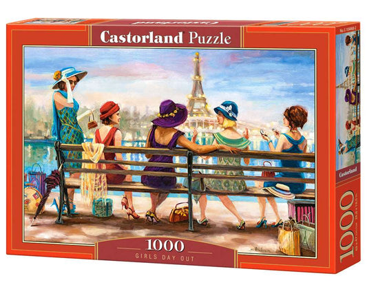 1000 Piece Jigsaw Puzzle, Girls Day Out, Ladies of Paris, Elegant ladies, Paris puzzle, Adult Puzzle, Castorland C - 104468 - 2 - Bridge Toys - Premium Jigsaw Puzzles - Little Red General Store