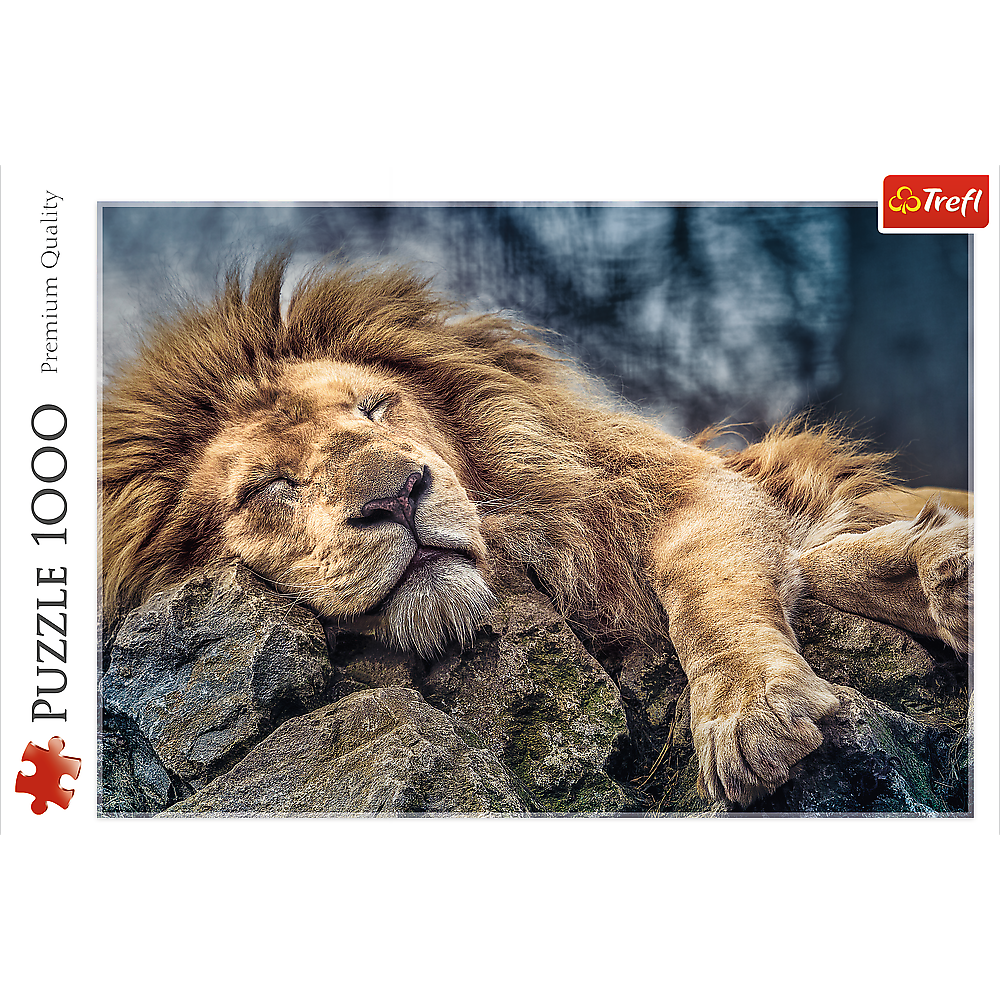 1000 Piece Jigsaw Puzzles, Sleeping Lion, Wild Animal Puzzle, Big Cats Puzzle, Adult Puzzles, Trefl 10447 - Bridge Toys - Premium Jigsaw Puzzles - Little Red General Store