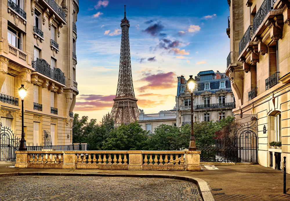 1000 Piece Jigsaw Puzzle, Walk in Paris at Sunset, Puzzle of France, cityscape, Eiffel Tower, Adult Puzzle, Castorland C - 104925 - 2 - Bridge Toys - Premium Jigsaw Puzzles - Little Red General Store