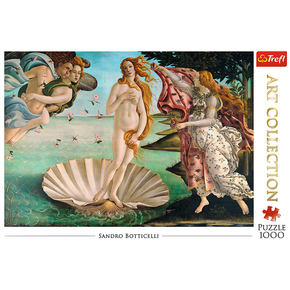 1000 Piece Jigsaw Puzzles, The Birth of Venus, Botticelli, Goddess of Love and Beauty, Greek Mythology, Adult Puzzles, Trefl 10589 - Bridge Toys - Premium Jigsaw Puzzles - Little Red General Store