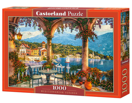 1000 Piece Jigsaw Puzzle, Mediterranean Veranda, Italian mountain lake, Adult Puzzle, Castorland C - 105120 - 2 - Bridge Toys - Premium Jigsaw Puzzles - Little Red General Store