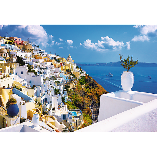 1500 Piece Jigsaw Puzzles, Santorini, Puzzle of Greece, Island Paradise Puzzle, Adult Puzzles, Trefl 26119 - Bridge Toys - Premium Jigsaw Puzzles - Little Red General Store