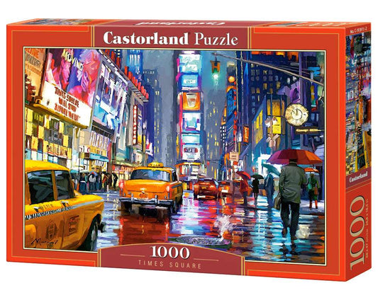 1000 Piece Jigsaw Puzzle, Times Square, NY, New York, New York City Art, USA, yellow cab, Adult Puzzle, Castorland C - 103911 - 2 - Bridge Toys - Premium Jigsaw Puzzles - Little Red General Store