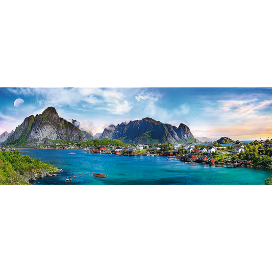 Panorama 500 Piece Jigsaw Puzzles, Lofoten Archipelago, Puzzle of Norway, Island and Mountain Puzzles, Adult Puzzles, Trefl 29500 - Bridge Toys - Premium Jigsaw Puzzles - Little Red General Store