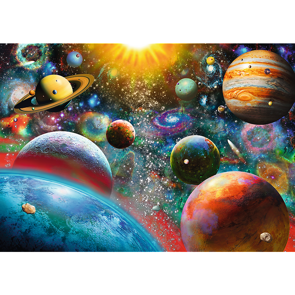 1000 Piece Jigsaw Puzzles, Cosmos, Solar System Puzzle with Comets, Asteroids and Galaxies, Universe, Adult Puzzles, Trefl 10624 - Bridge Toys - Premium Jigsaw Puzzles - Little Red General Store