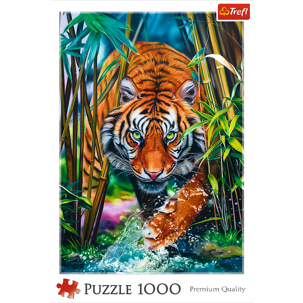 1000 Piece Jigsaw Puzzles, Grasping Tiger, Jungle Cats, Wild Animals, Adult Puzzles, Trefl 10528 - Bridge Toys - Premium Jigsaw Puzzles - Little Red General Store
