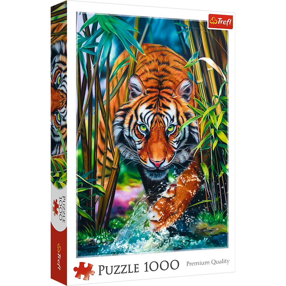 1000 Piece Jigsaw Puzzles, Grasping Tiger, Jungle Cats, Wild Animals, Adult Puzzles, Trefl 10528 - Bridge Toys - Premium Jigsaw Puzzles - Little Red General Store