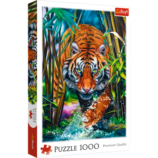 1000 Piece Jigsaw Puzzles, Grasping Tiger, Jungle Cats, Wild Animals, Adult Puzzles, Trefl 10528 - Bridge Toys - Premium Jigsaw Puzzles - Little Red General Store