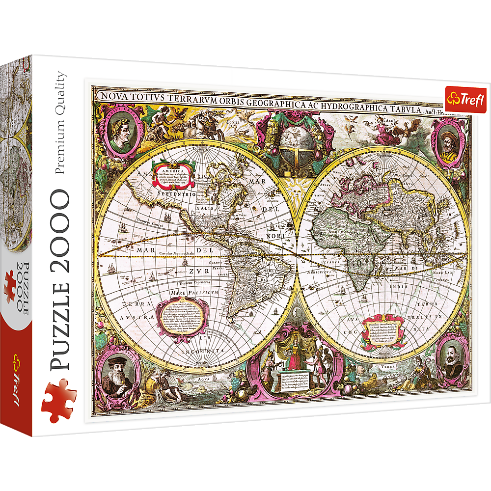 2000 Piece Jigsaw Puzzles, New Land Puzzle, Earth Puzzle, Historical Puzzle, Old World Puzzle, Adult Puzzles, Trefl 27095 - Bridge Toys - Premium Jigsaw Puzzles - Little Red General Store