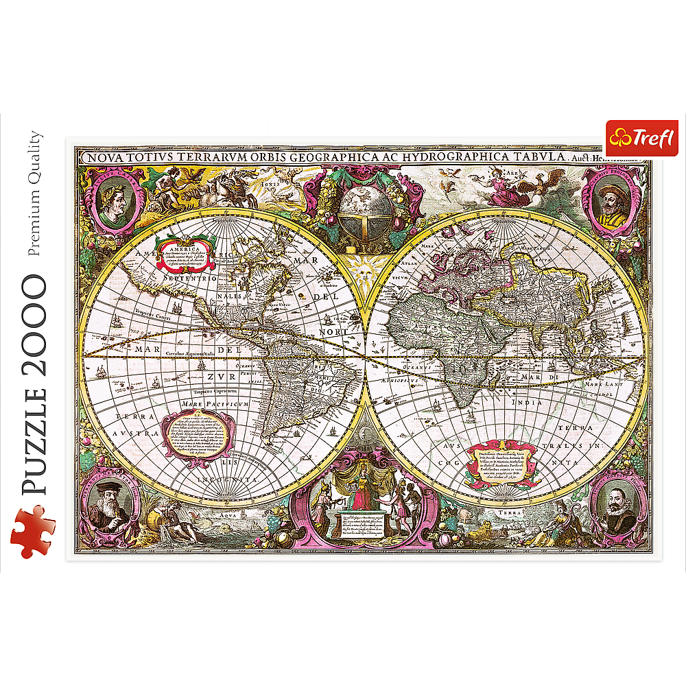 2000 Piece Jigsaw Puzzles, New Land Puzzle, Earth Puzzle, Historical Puzzle, Old World Puzzle, Adult Puzzles, Trefl 27095 - Bridge Toys - Premium Jigsaw Puzzles - Little Red General Store