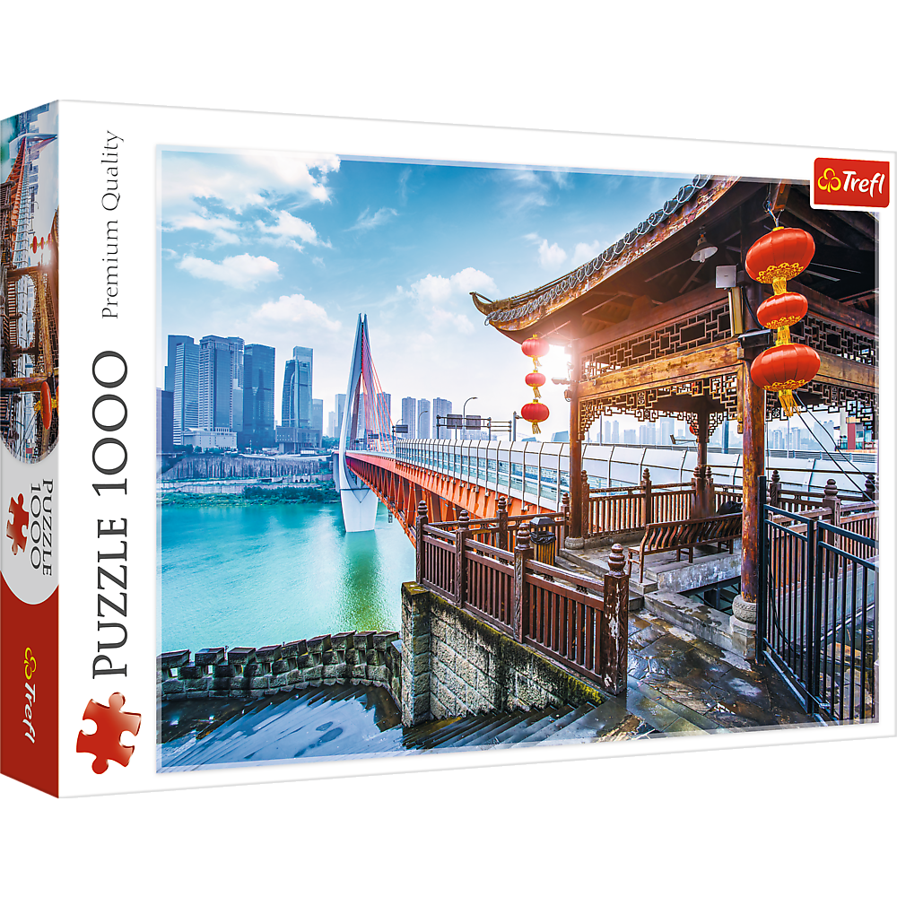 1000 Piece Jigsaw Puzzles, Chongqing, China, Cityscape puzzle, Temple, Modern and Traditional China, Adult Puzzle, Trefl 10721 - Bridge Toys - Premium Jigsaw Puzzles - Little Red General Store