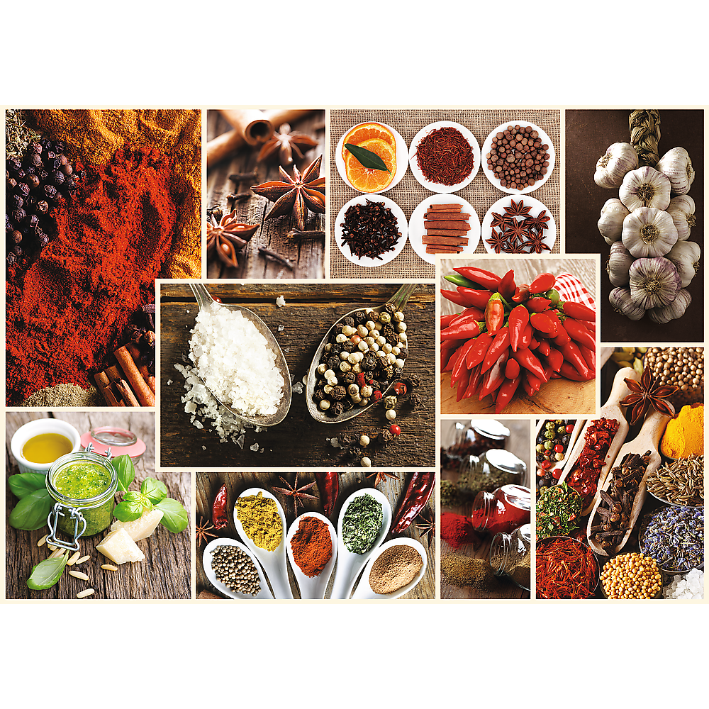 1000 Piece Jigsaw Puzzles, Spices, Food Puzzles, Collage Puzzles, Adult Puzzles, Trefl 10470 - Bridge Toys - Premium Jigsaw Puzzles - Little Red General Store
