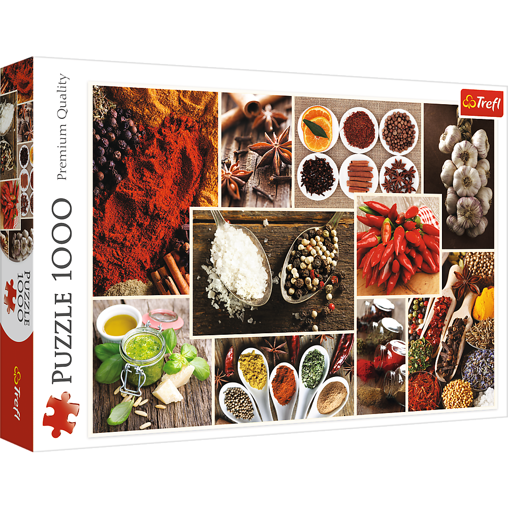 1000 Piece Jigsaw Puzzles, Spices, Food Puzzles, Collage Puzzles, Adult Puzzles, Trefl 10470 - Bridge Toys - Premium Jigsaw Puzzles - Little Red General Store