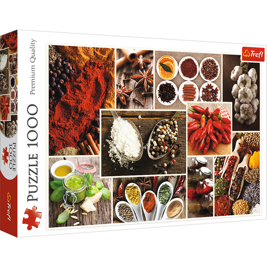 1000 Piece Jigsaw Puzzles, Spices, Food Puzzles, Collage Puzzles, Adult Puzzles, Trefl 10470 - Bridge Toys - Premium Jigsaw Puzzles - Little Red General Store