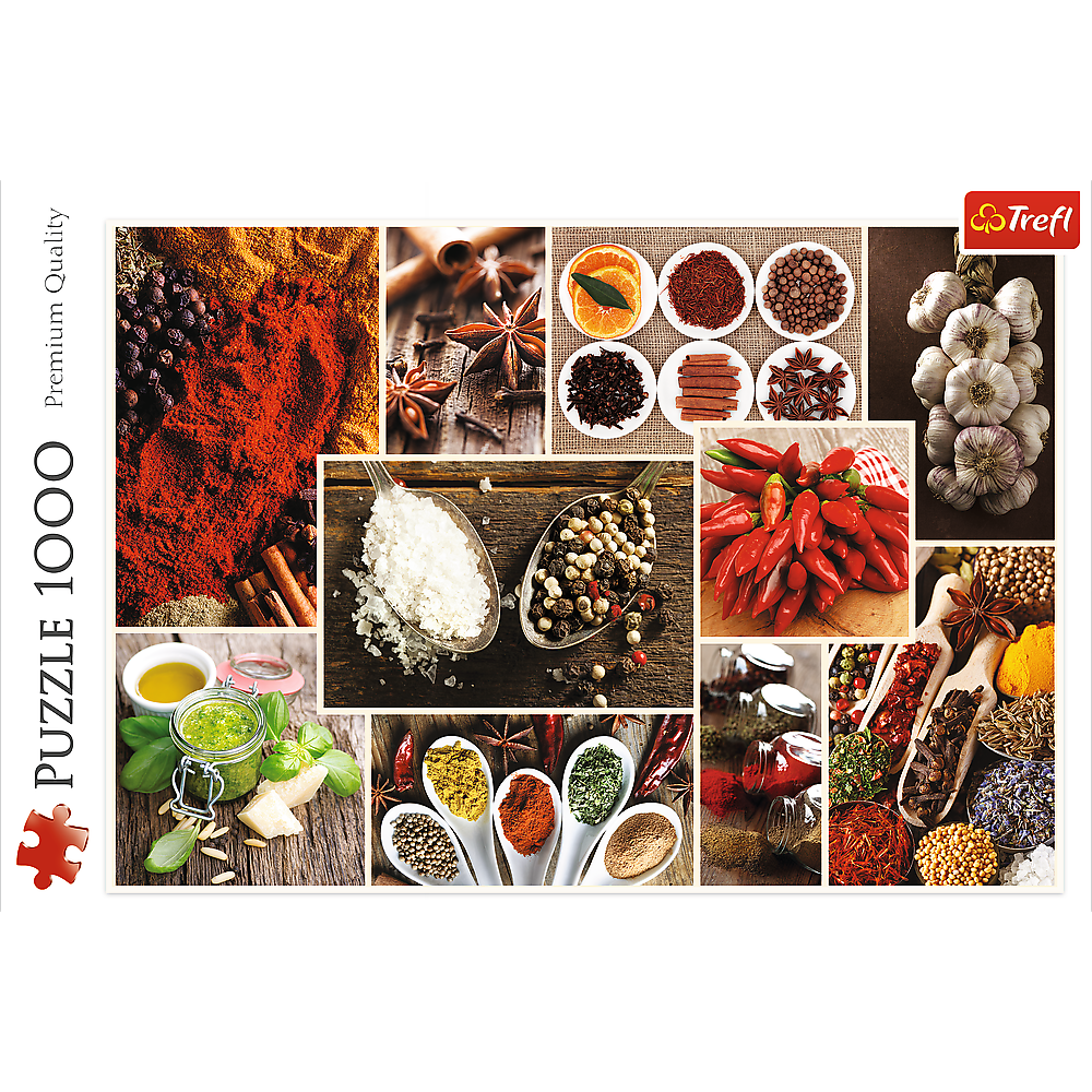 1000 Piece Jigsaw Puzzles, Spices, Food Puzzles, Collage Puzzles, Adult Puzzles, Trefl 10470 - Bridge Toys - Premium Jigsaw Puzzles - Little Red General Store